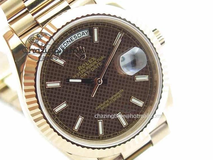 RG On 228239 Day-Date Edition Brown RG 40mm President A3255 Noob Bracelet Best 1:1 Dial 0407